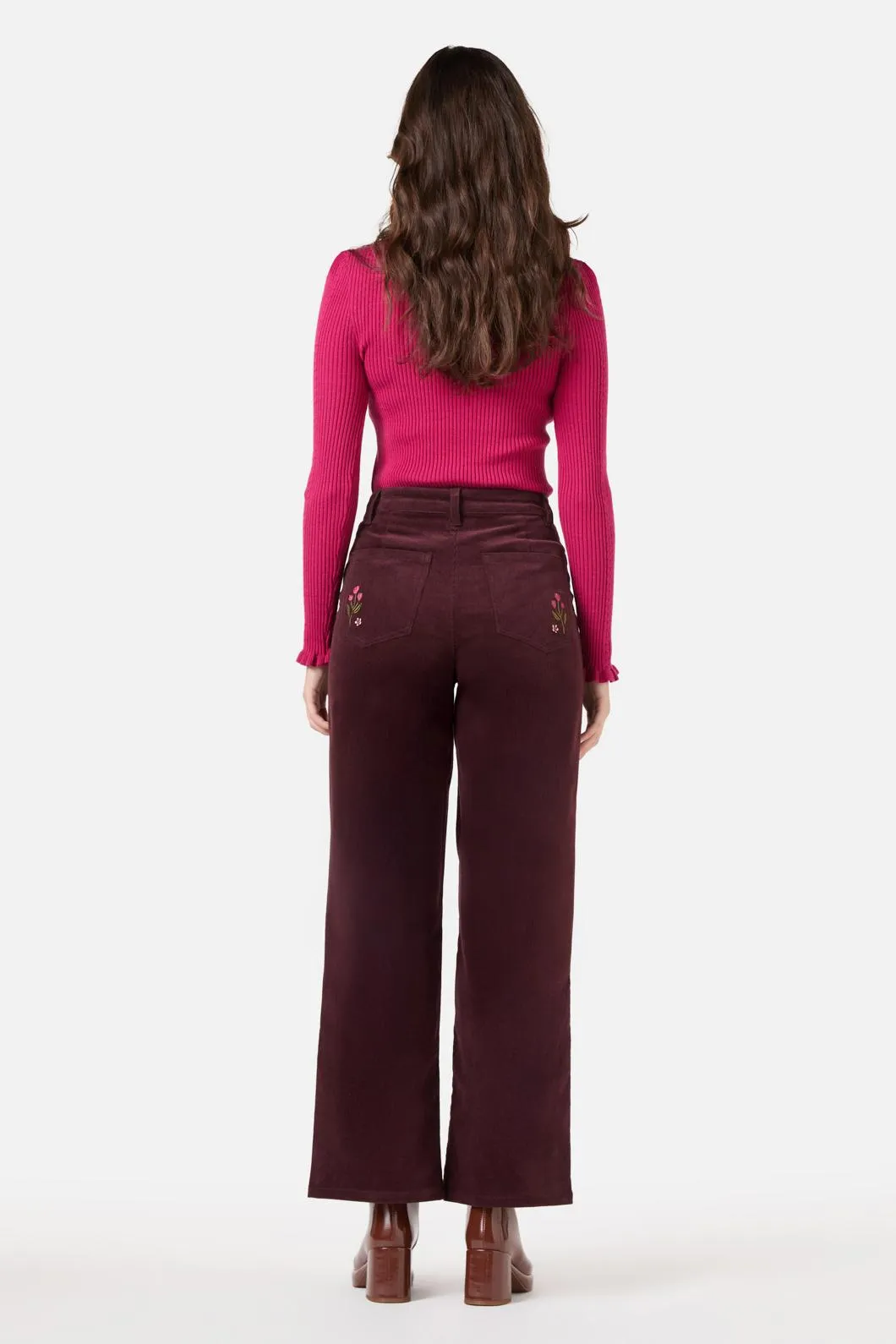 Rabbit Embroidered Cord Jean