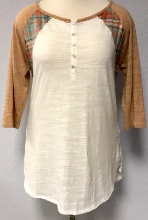 RAGLAN SLEEVE CROCHET TOP