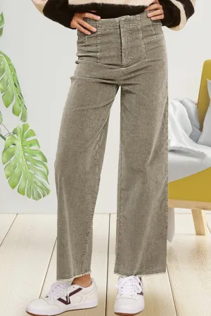 RAW EDGE CORD PANTS