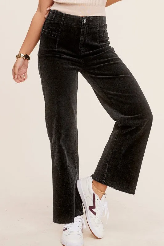 RAW EDGE CORD PANTS