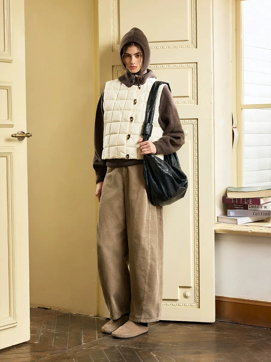 Retro Corduroy Wide-Leg Pants