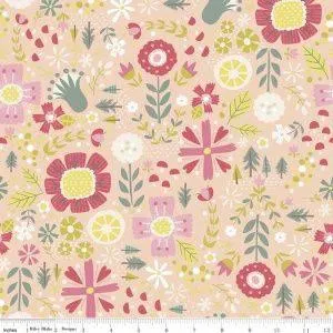 Riley Blake - Goldilocks - Floral - Coral