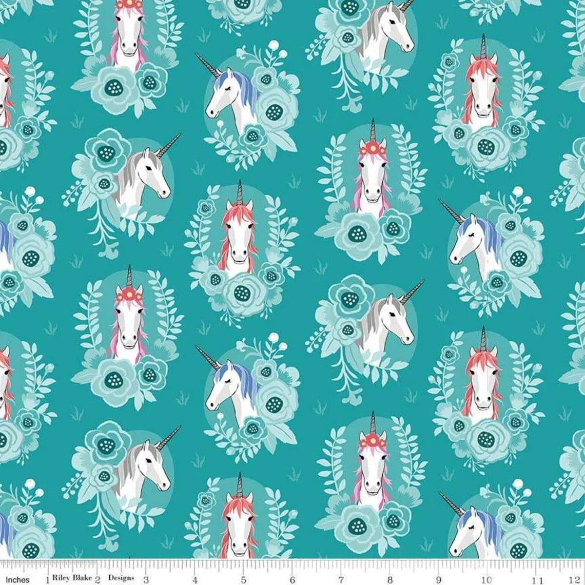 Riley Blake - My Unicorn - My Portrait - Teal