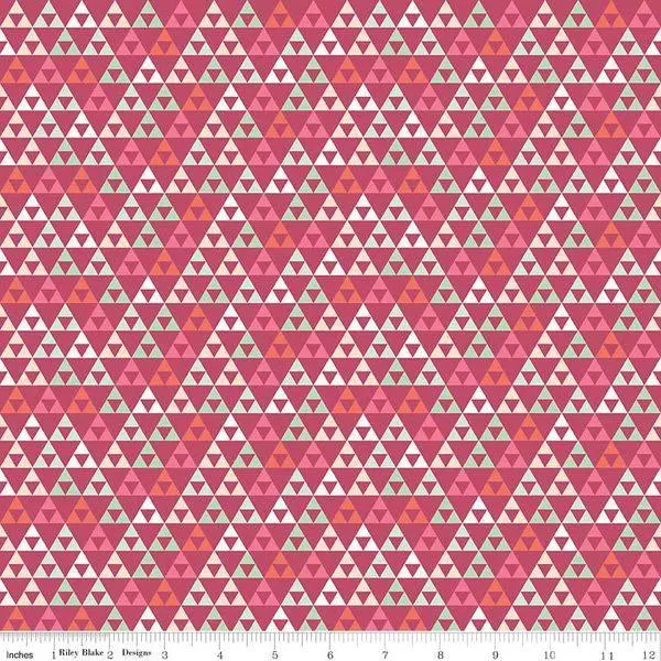 Riley Blake - On Trend - Triangle - Raspberry