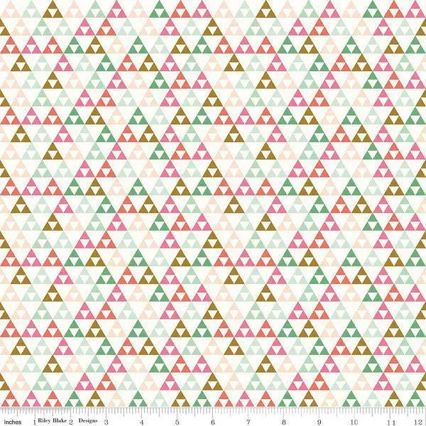 Riley Blake - On Trend - Triangle - White Sparkle