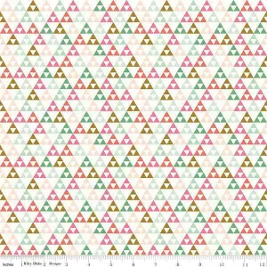Riley Blake - On Trend - Triangle - White Sparkle