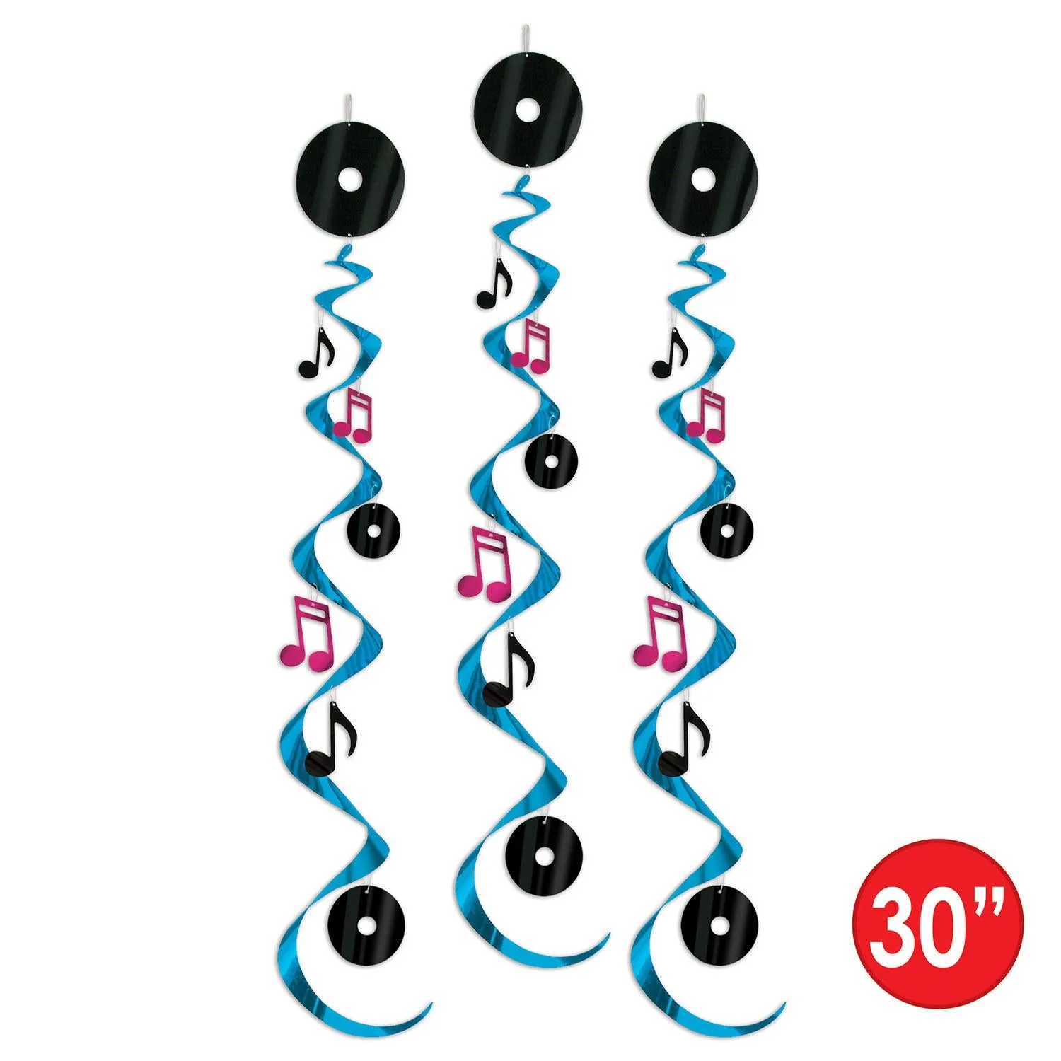 Rock & Roll Party Whirls (3 per Package)
