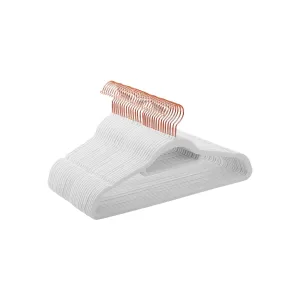 Rootz Velvet Hangers 30 Pack - Clothes Hangers - Space Savers - Double Closet Space - 45cm x 0.6cm x 23.5cm