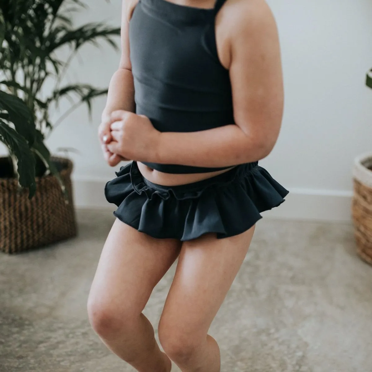 Ruffle Swim Briefs:  UPF50 