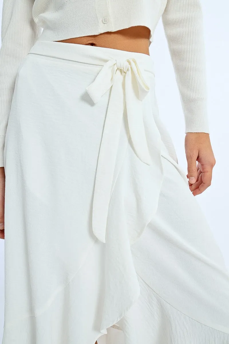 RUFFLED WRAP SKIRT