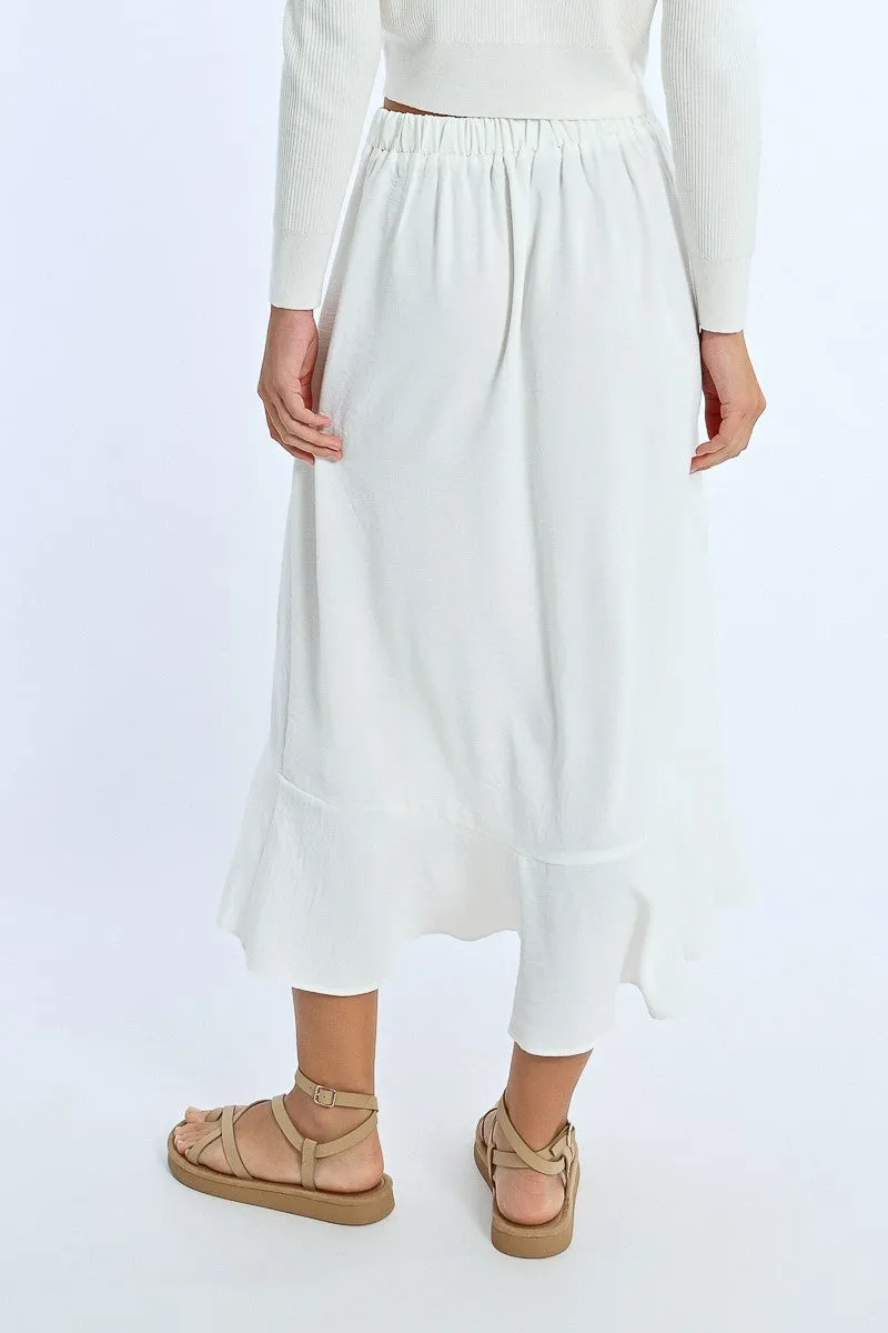RUFFLED WRAP SKIRT