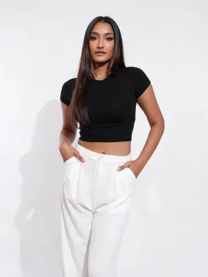 Sage High Neck Short Sleeve T-Shirt