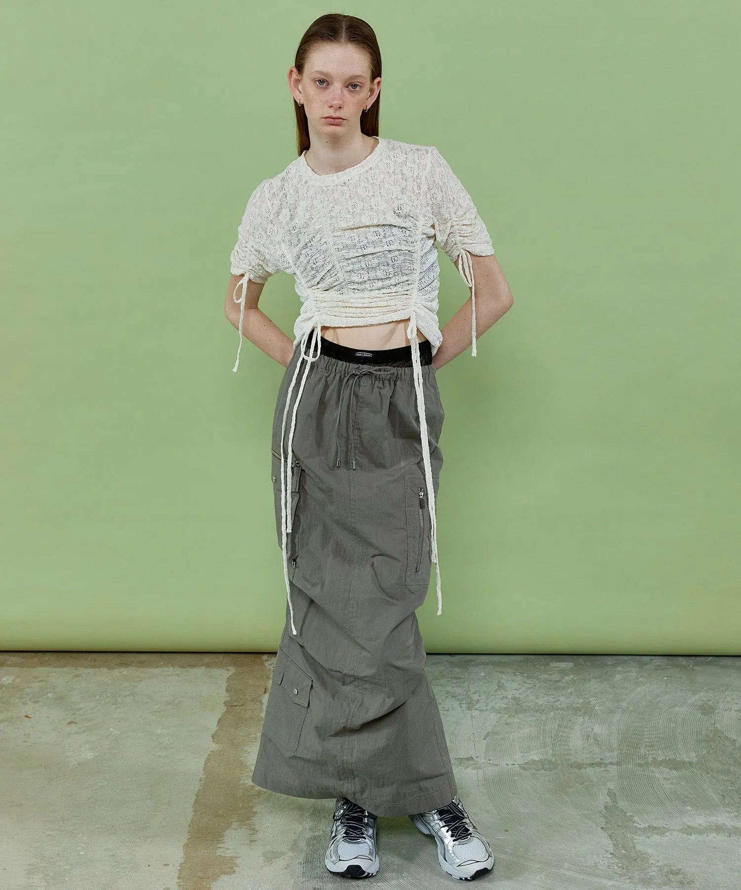 【SALE】Lace Shirring Tops