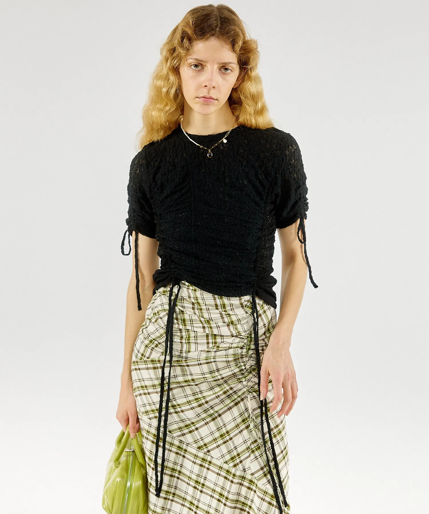 【SALE】Lace Shirring Tops