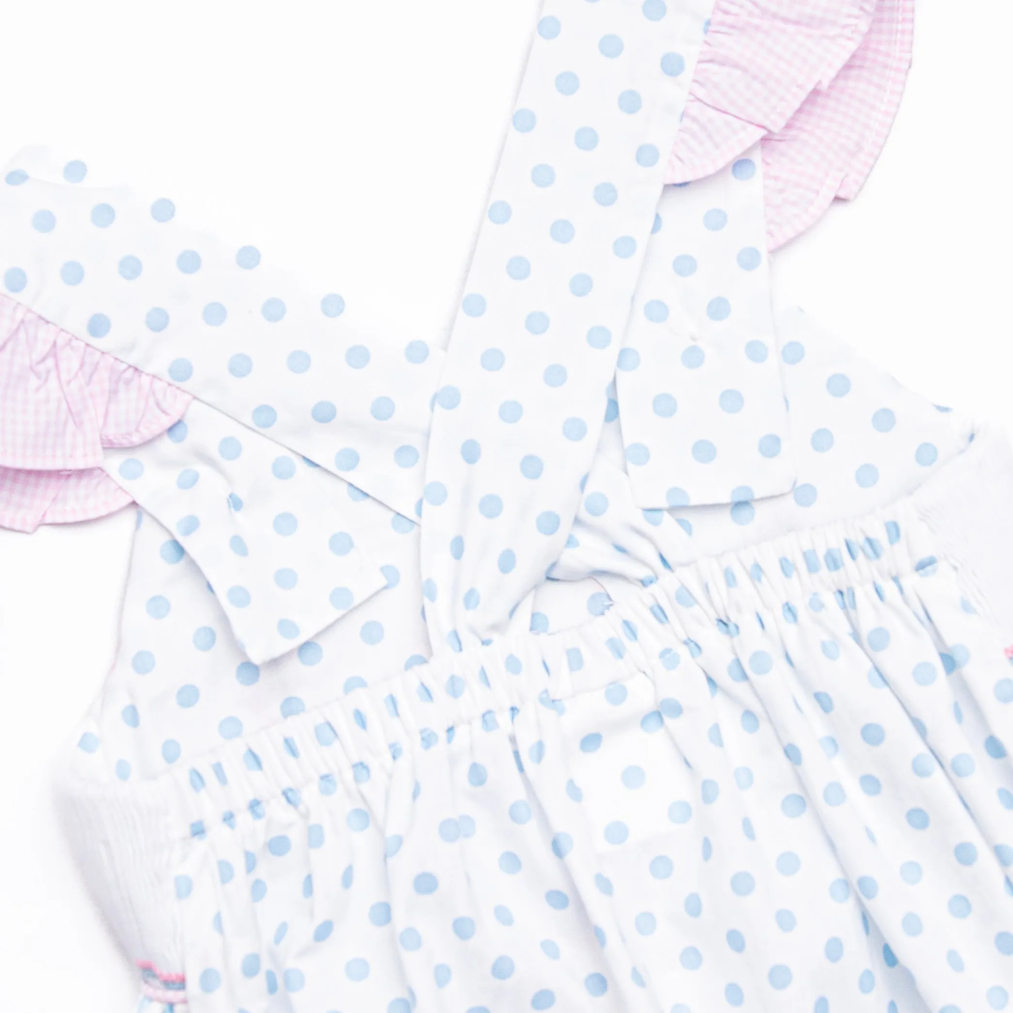 Seahorse Somersaults Smocked Dress, Blue
