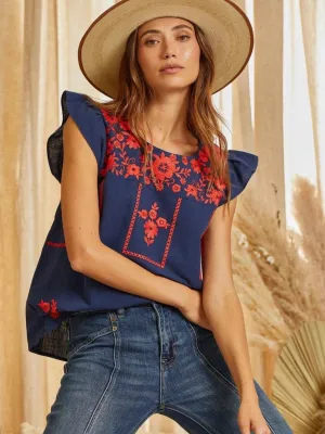 Season of Change Top: Navy
