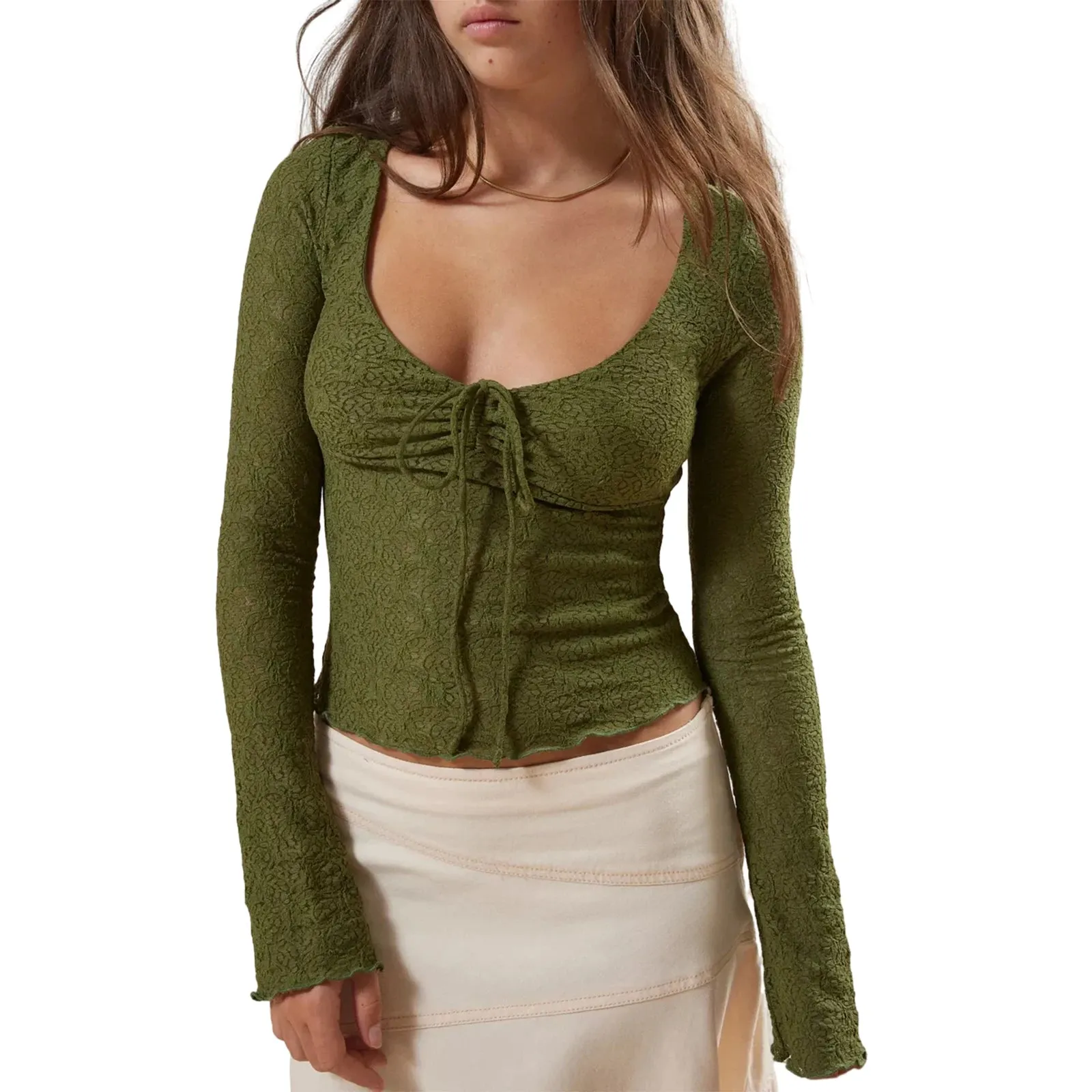 Sexy Lace Long Sleeve Top
