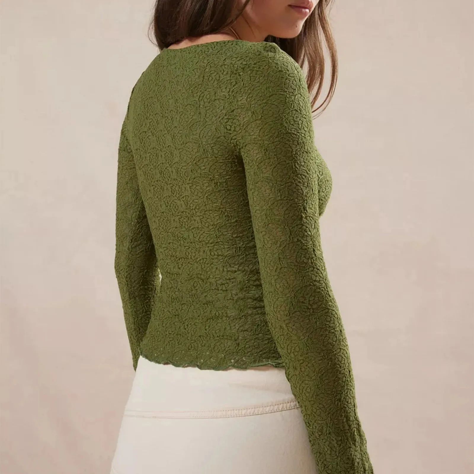 Sexy Lace Long Sleeve Top