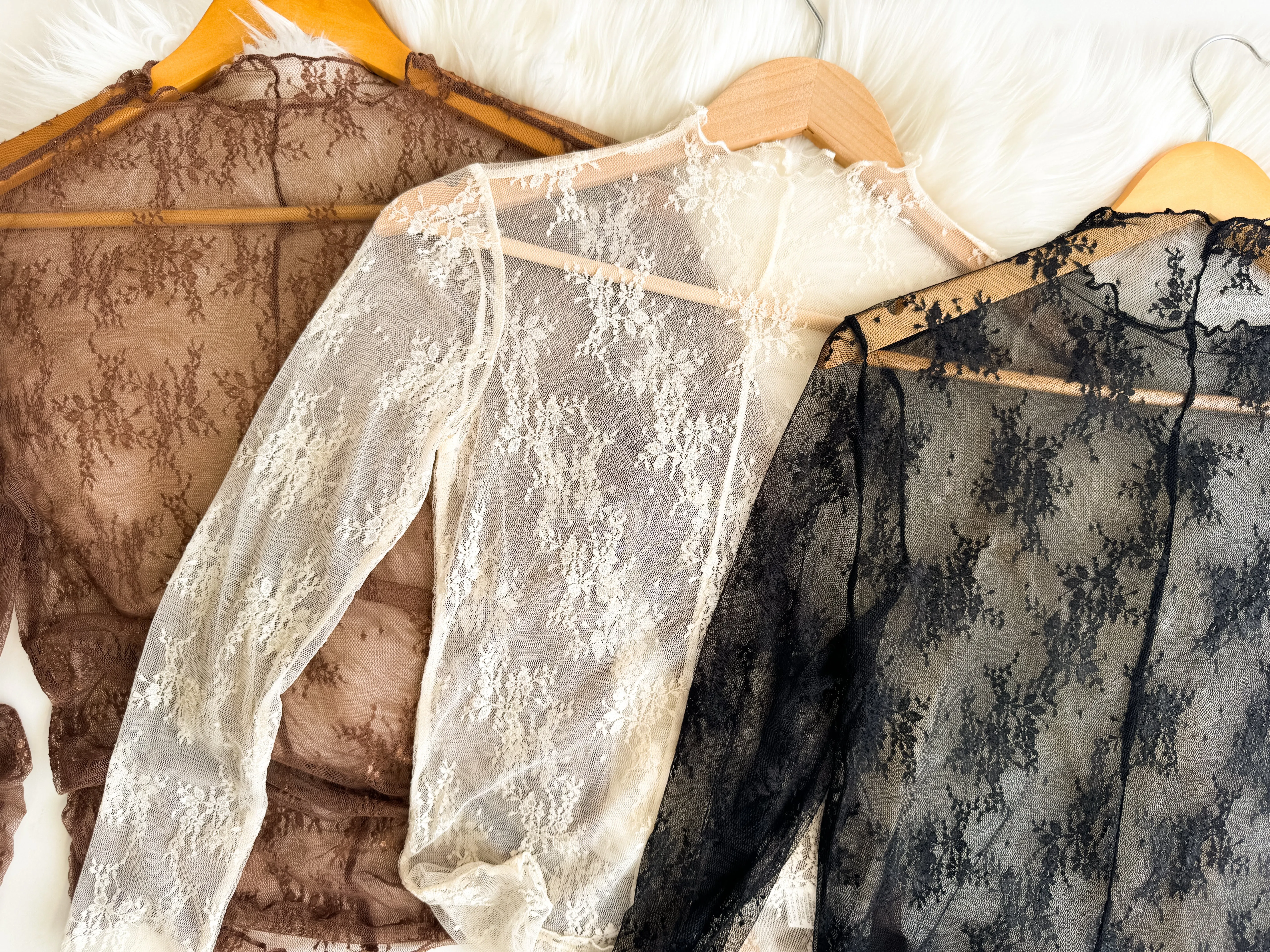 Sheer Lace Top in Black