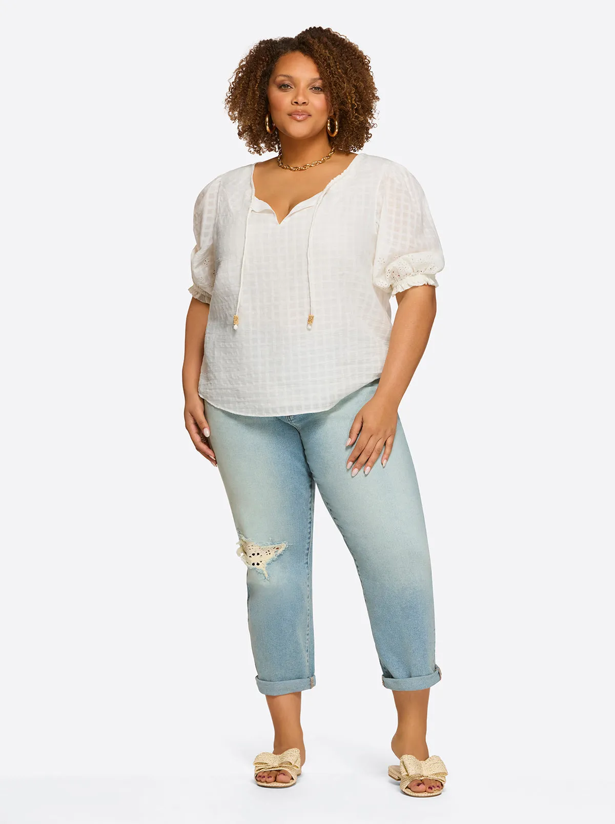 Sibyl Top in Gardenia