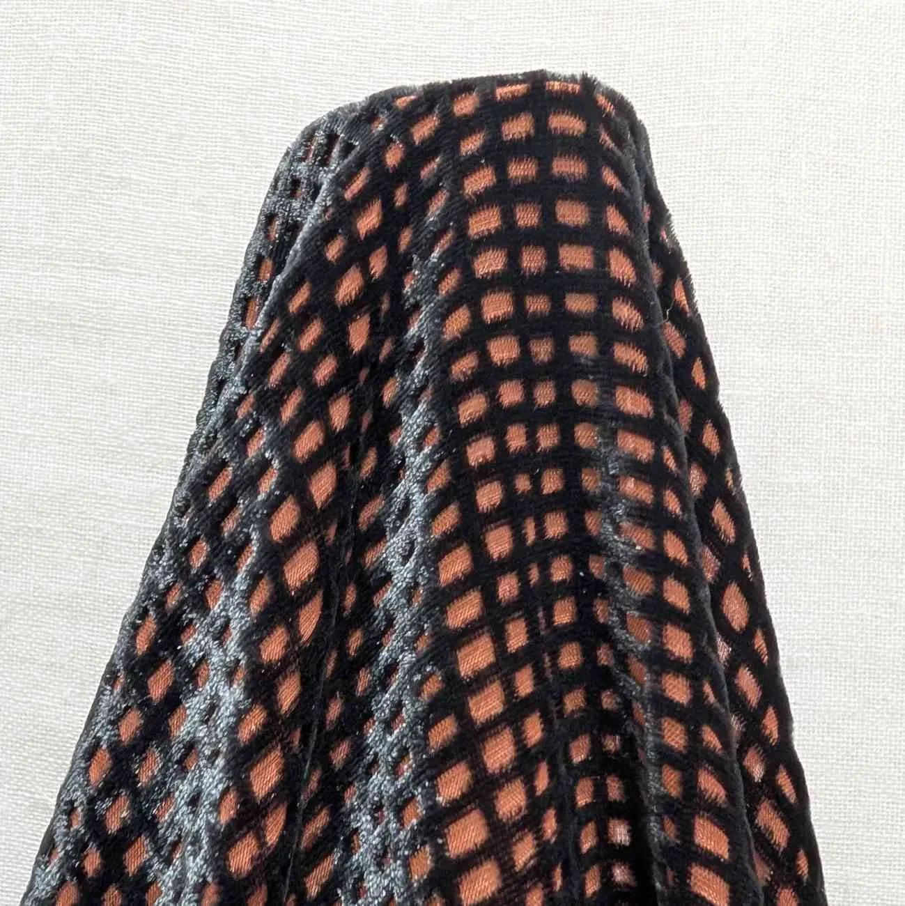 Silk Burnout Velvet, Crosshatch