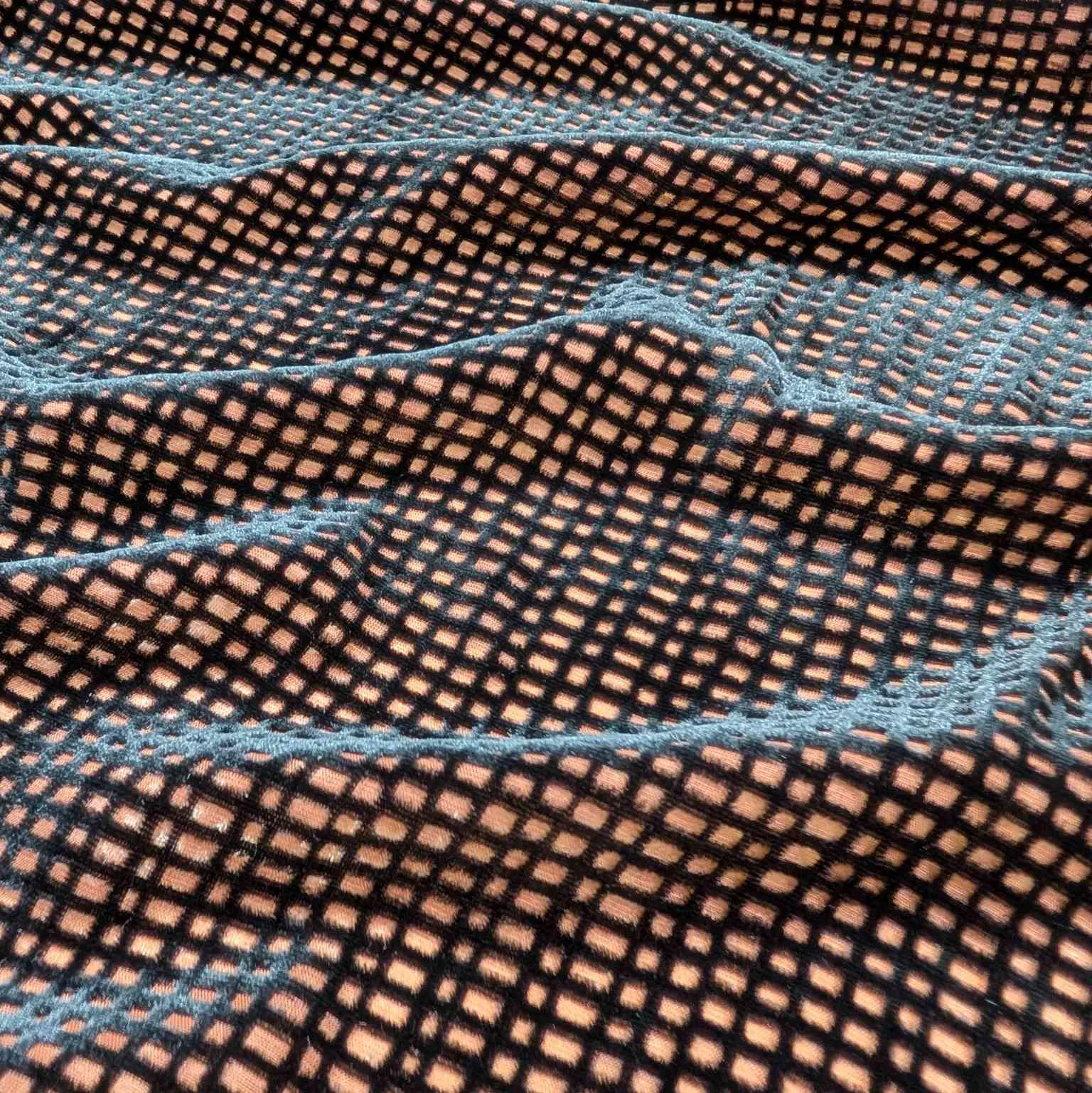 Silk Burnout Velvet, Crosshatch