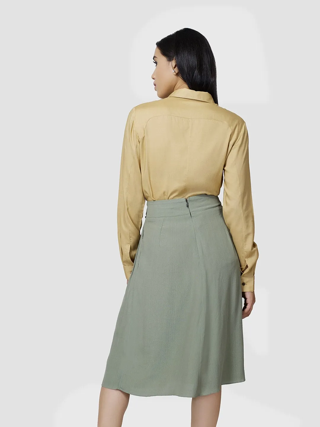 Skirt With Gathered Waistband Detail