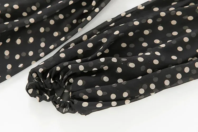 Sky Dot Print Long Dress