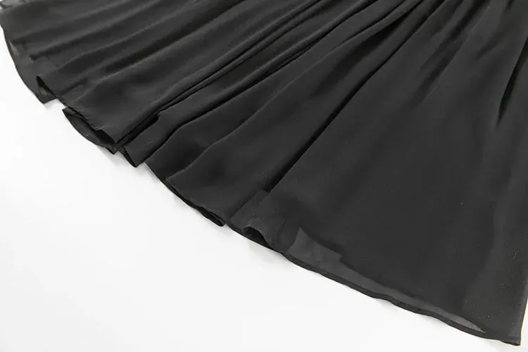 Sky Dot Print Long Dress