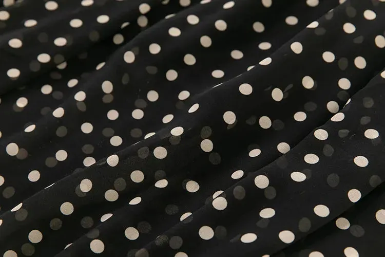 Sky Dot Print Long Dress