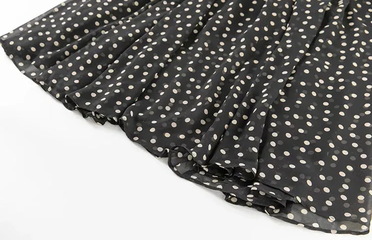 Sky Dot Print Long Dress