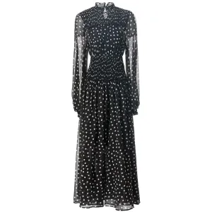 Sky Dot Print Long Dress