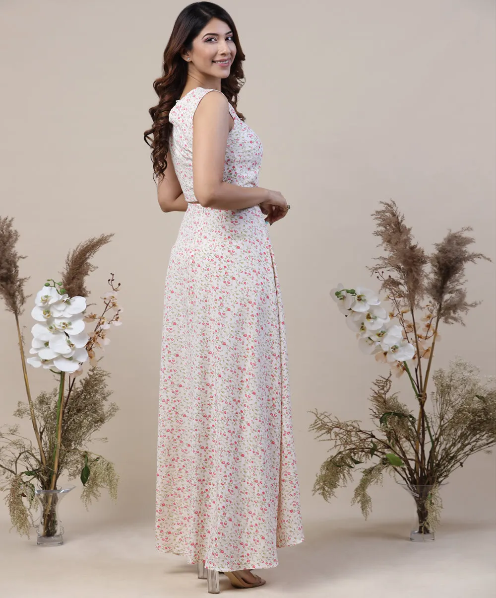 Sleeveless Top With Wrap Around Skirt