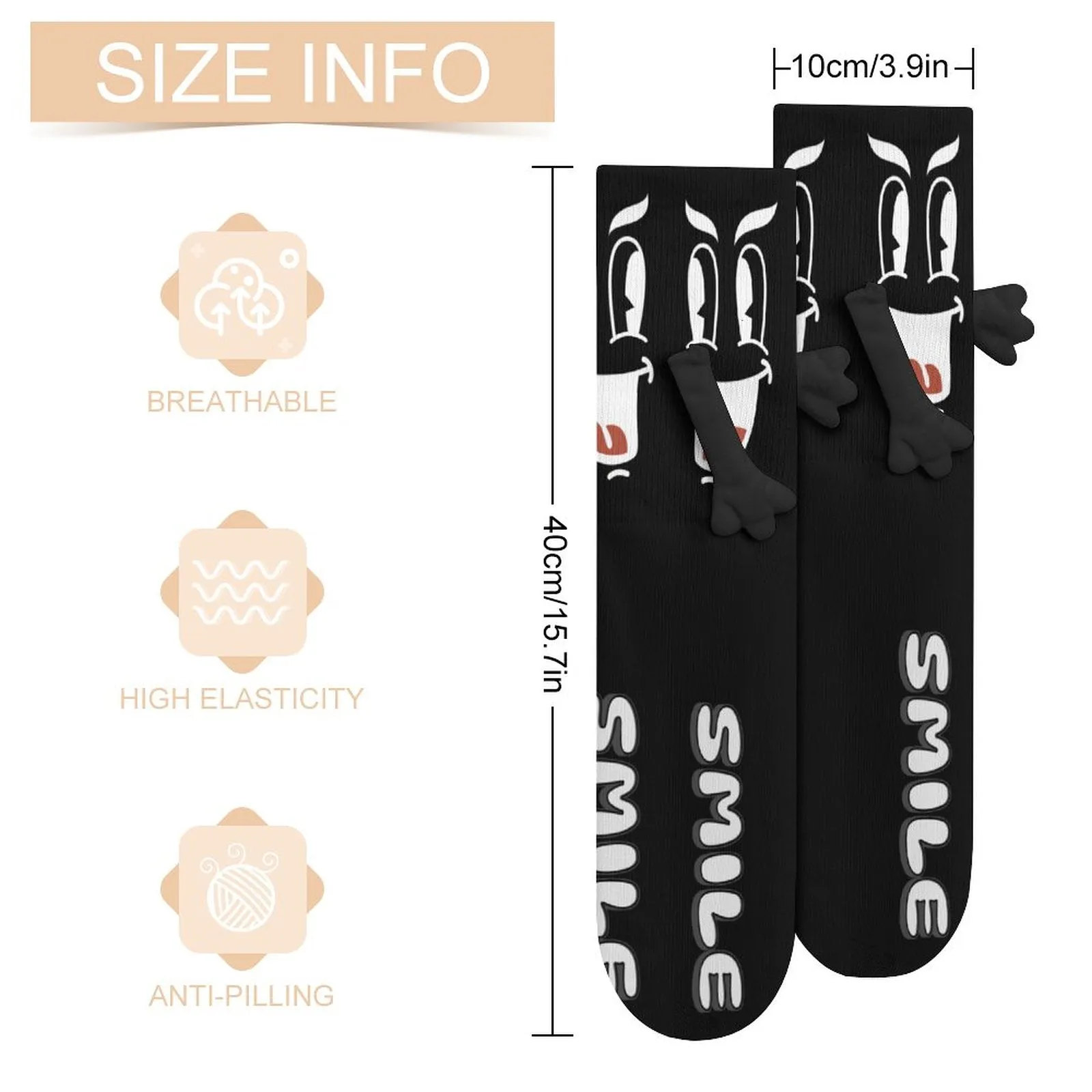 Smile Friend - Magnetic Holding Hands Funny Socks