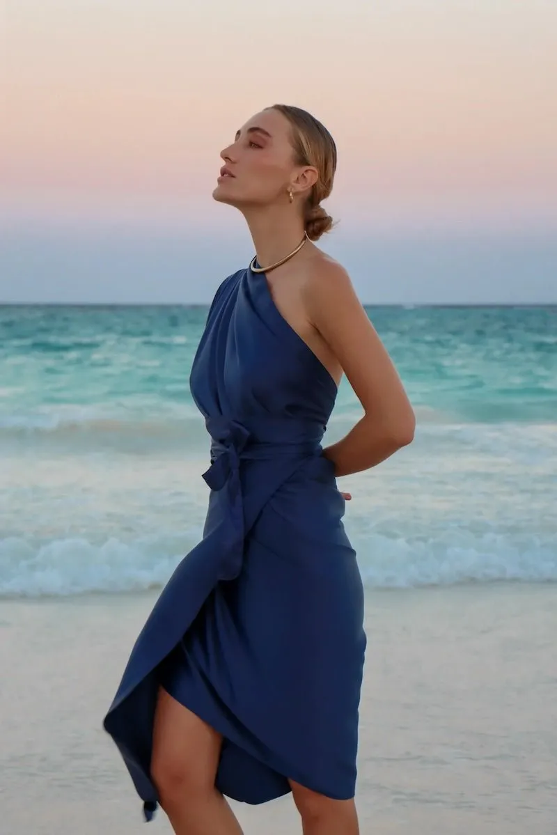 Solid Wrap Dress and Skirt