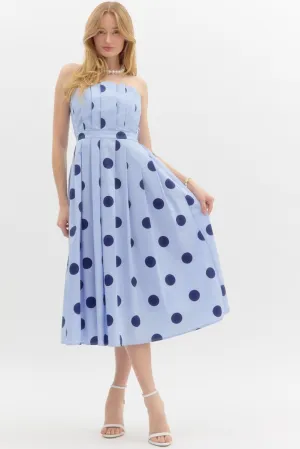 Strapless Pleated Dress