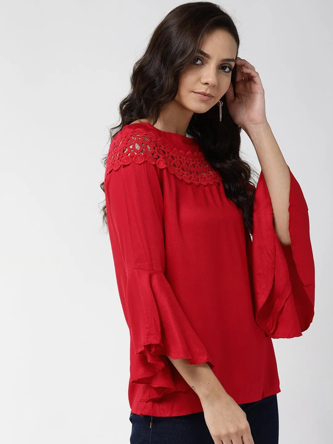 Style Quotient Women Solid Off White viscose rayon smart casual top