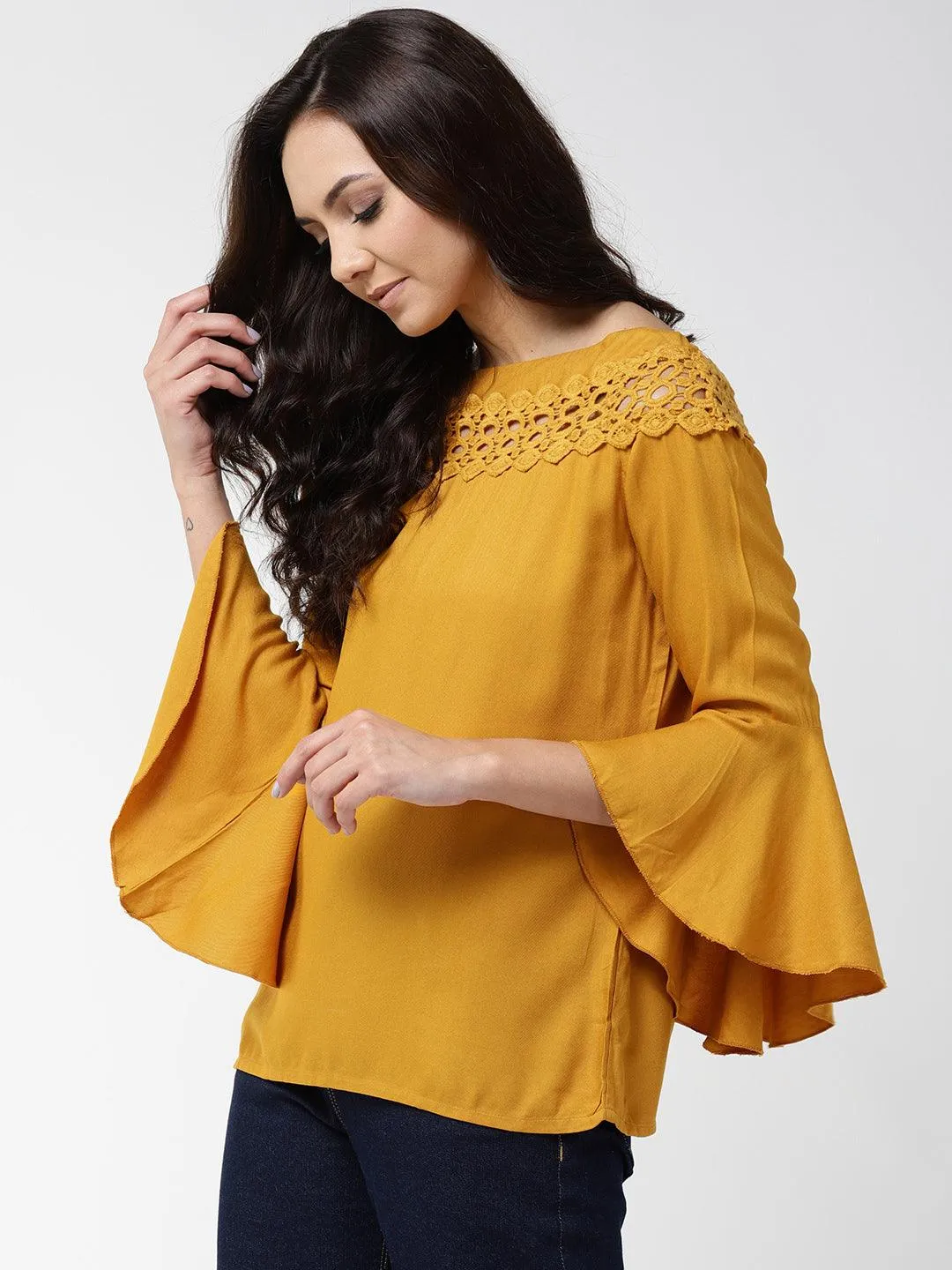 Style Quotient Women Solid Off White viscose rayon smart casual top