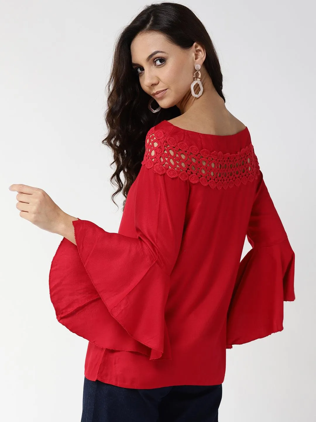Style Quotient Women Solid Off White viscose rayon smart casual top