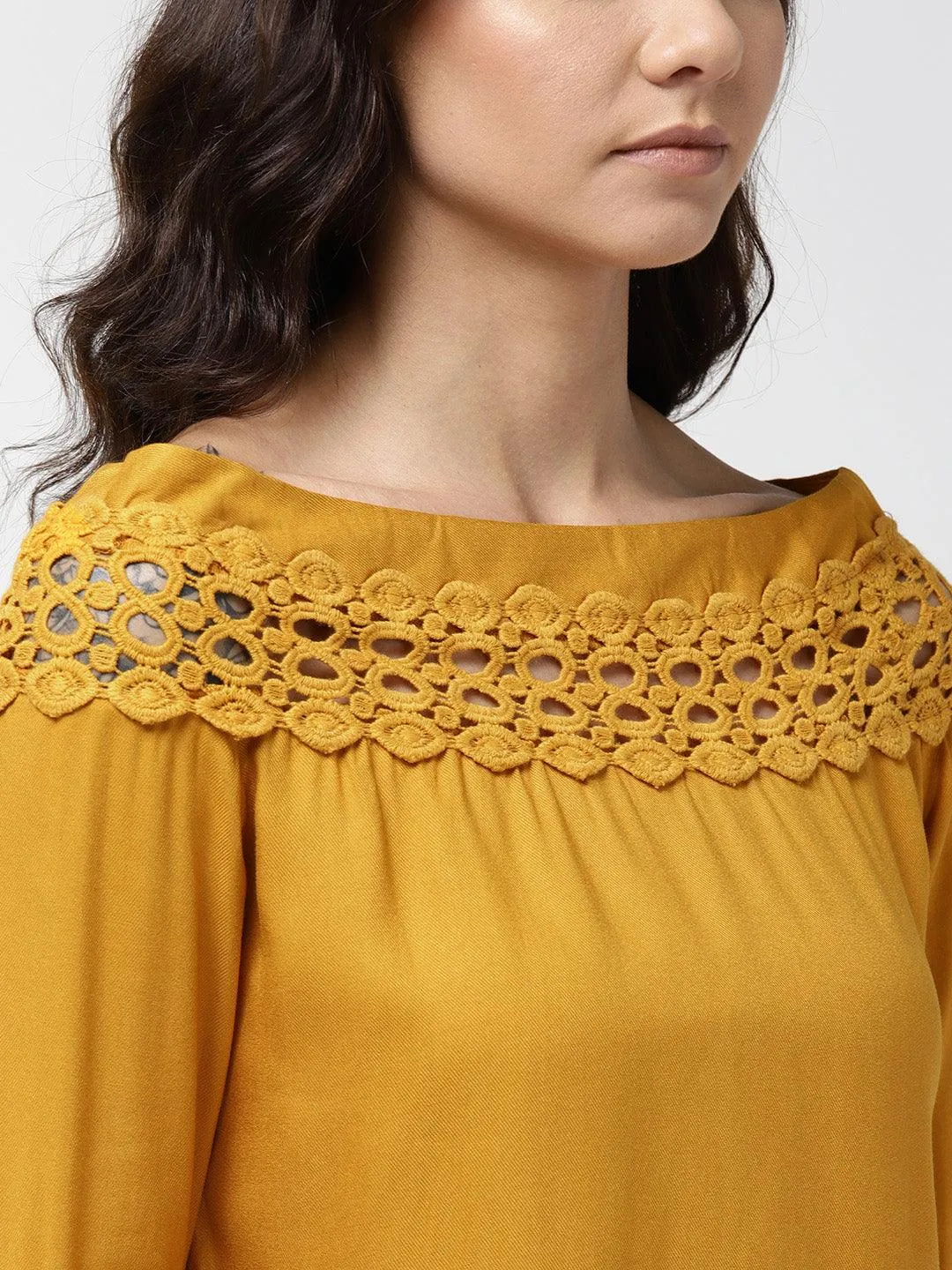 Style Quotient Women Solid Off White viscose rayon smart casual top