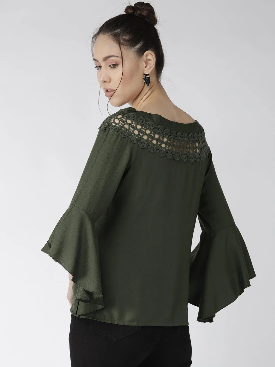 Style Quotient Women Solid Off White viscose rayon smart casual top