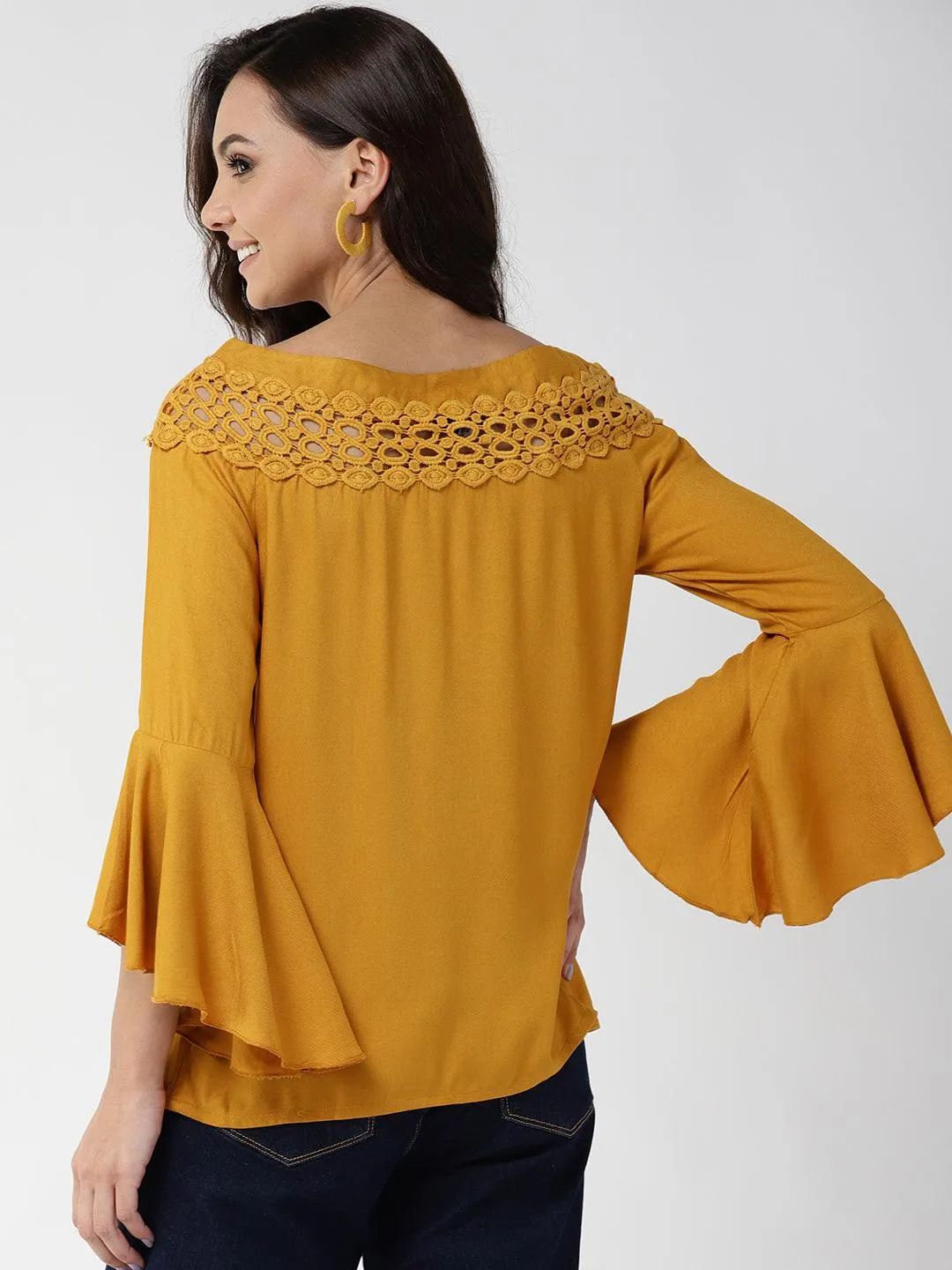 Style Quotient Women Solid Off White viscose rayon smart casual top