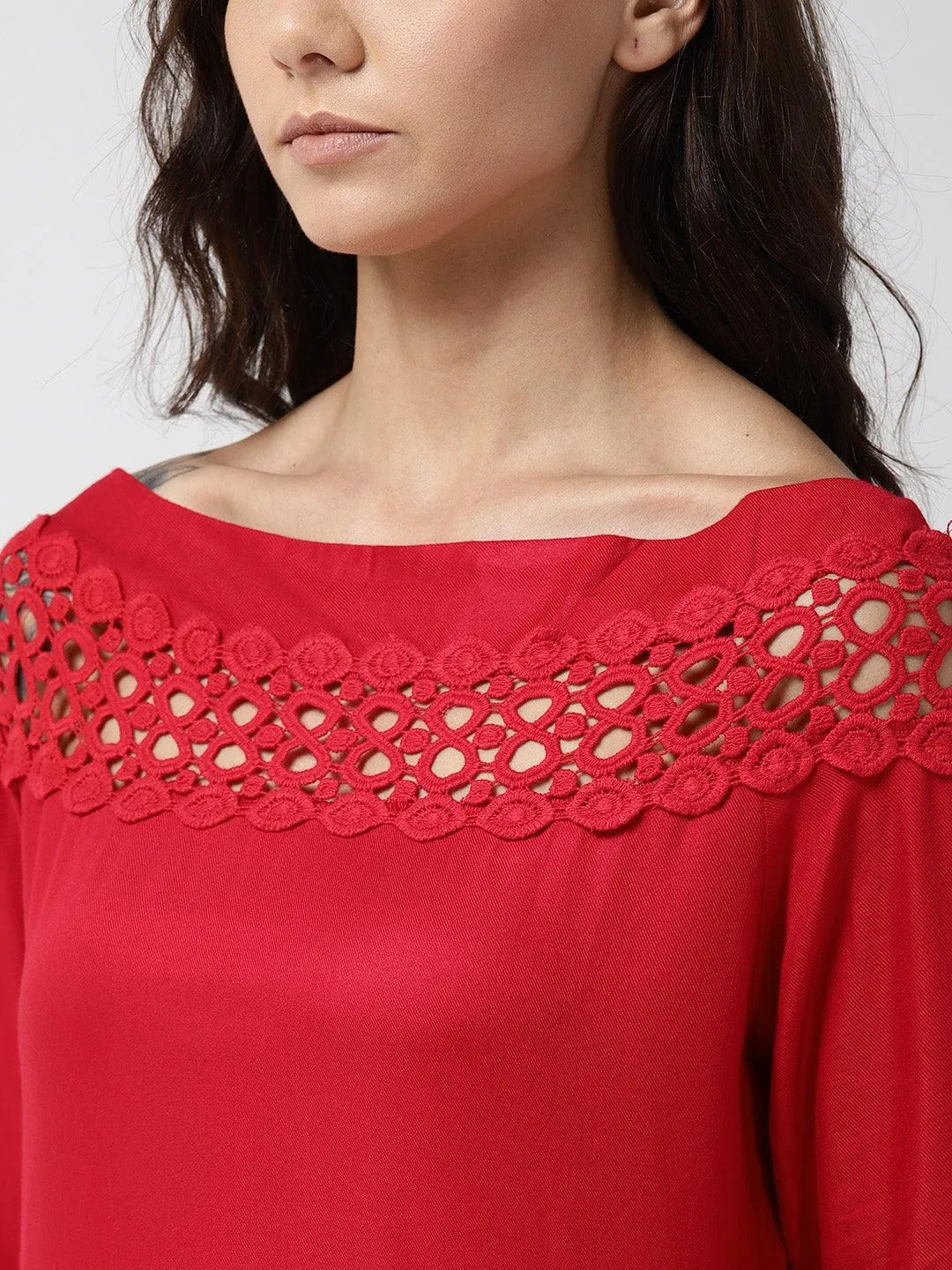 Style Quotient Women Solid Off White viscose rayon smart casual top