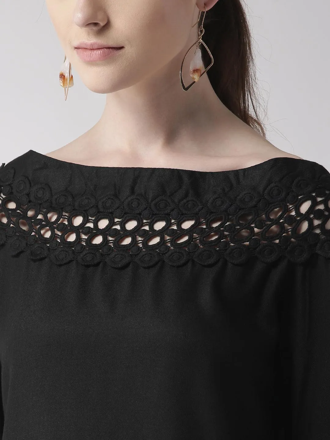 Style Quotient Women Solid Off White viscose rayon smart casual top