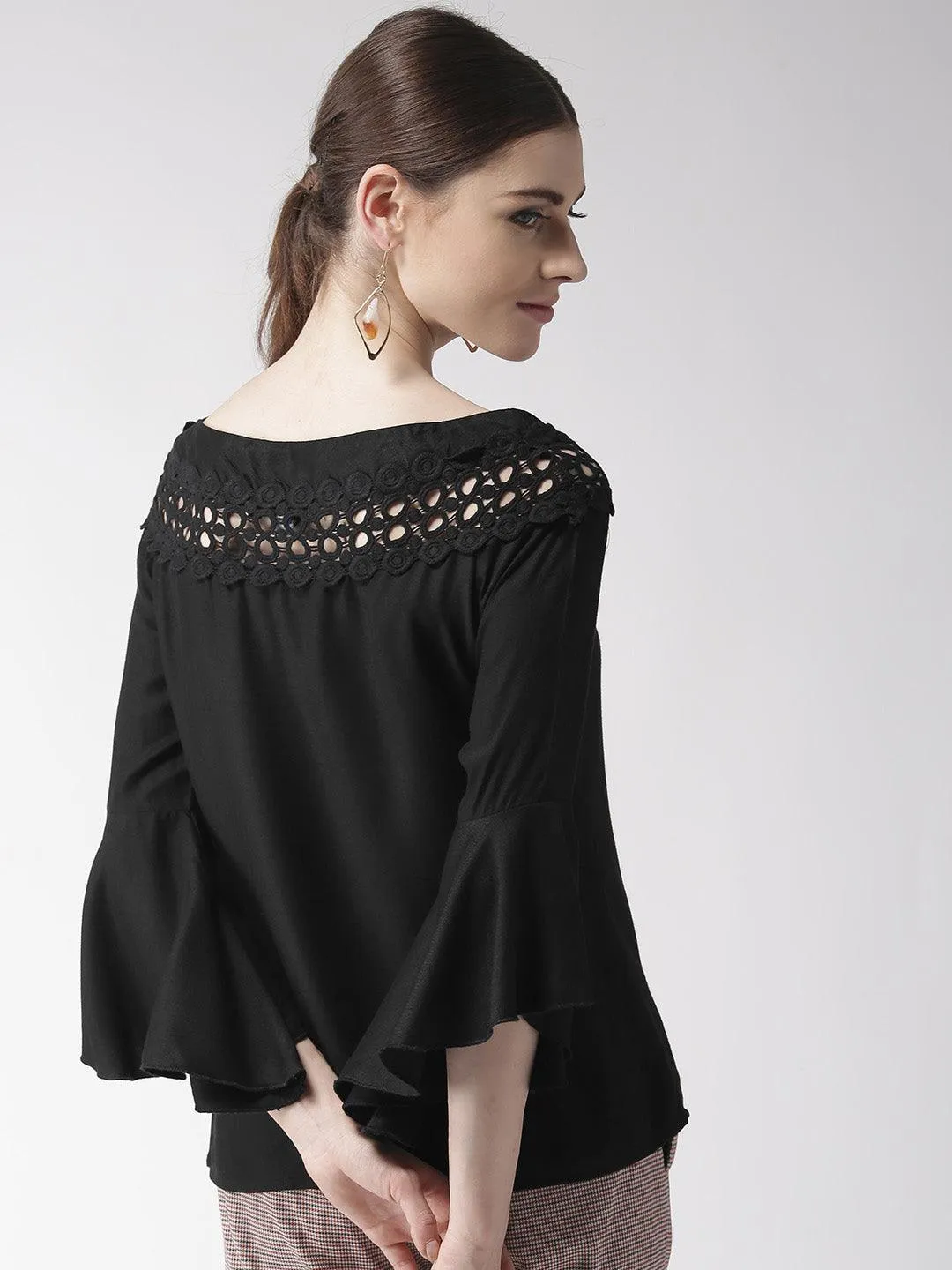Style Quotient Women Solid Off White viscose rayon smart casual top