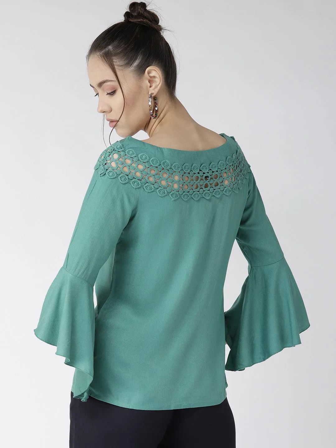 Style Quotient Women Solid Off White viscose rayon smart casual top