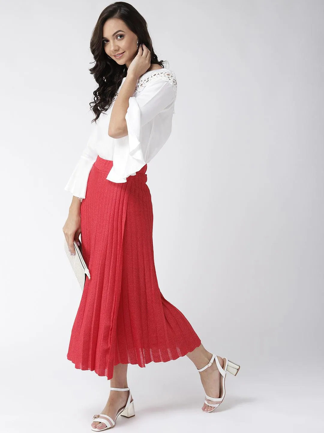 Style Quotient Women Solid Off White viscose rayon smart casual top