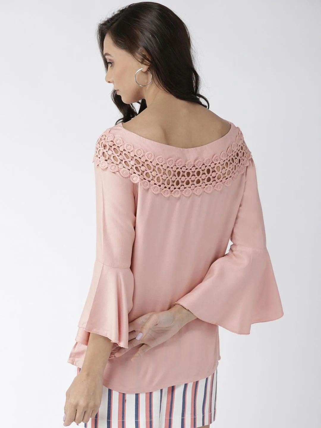 Style Quotient Women Solid Off White viscose rayon smart casual top