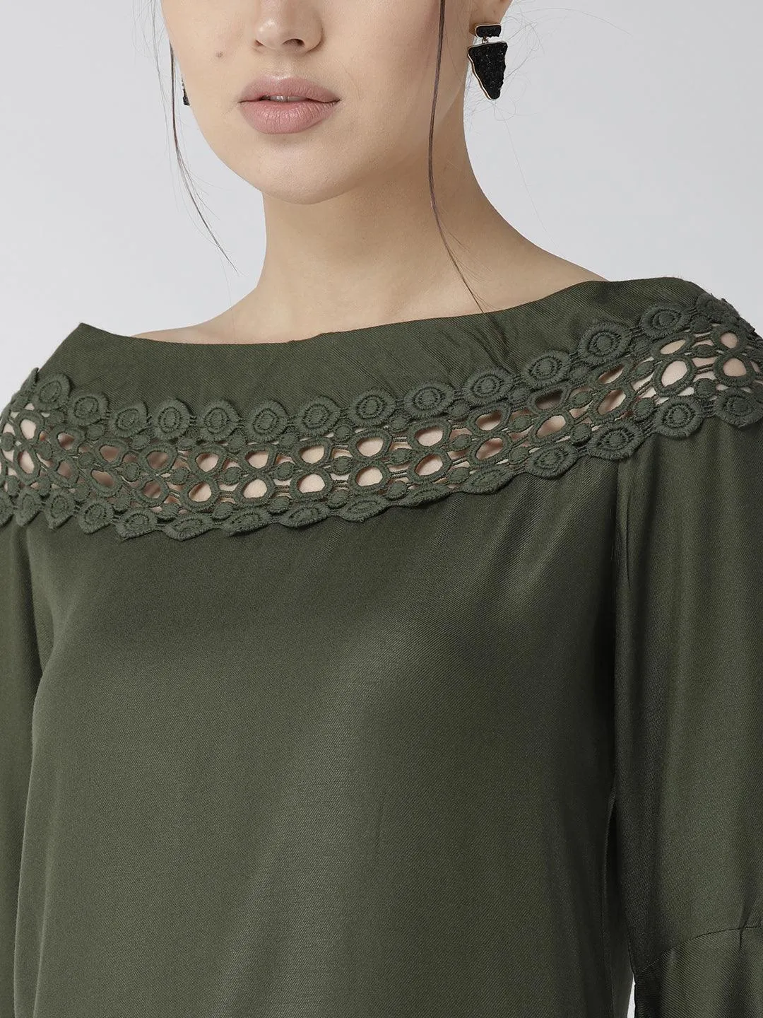 Style Quotient Women Solid Off White viscose rayon smart casual top