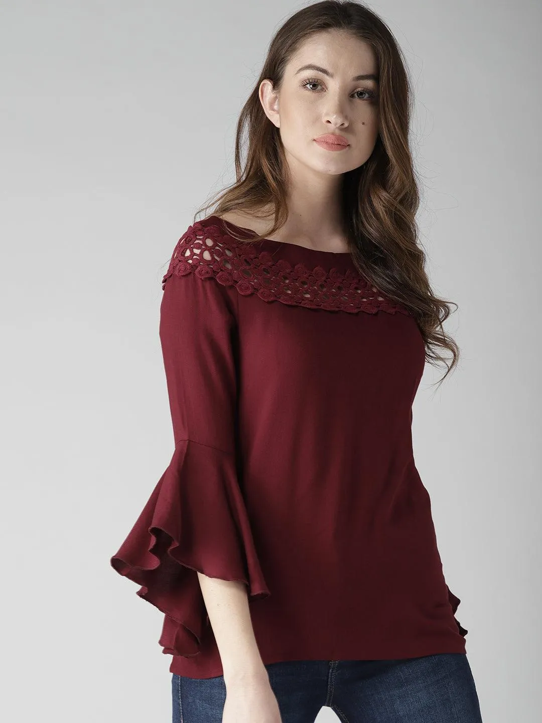 Style Quotient Women Solid Off White viscose rayon smart casual top